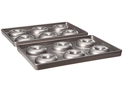 KitchenAid KBNSS06DG 6-Cavity Professional-Grade Nonstick Mini Doughnut Pan, Set of 2