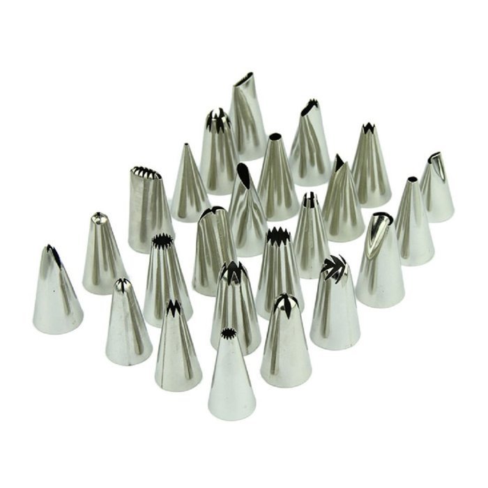Iuhan Fashion 24Pcs/set Large Stainless steel Icing Piping Nozzles Pastry Tips Set For Cake Decorating Sugarcraft... N2