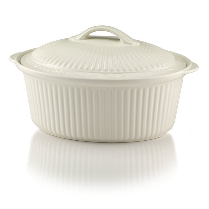 Mikasa Italian Countryside Round Casserole Dish with Lid, 1.5-Quart