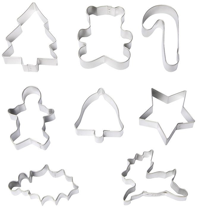 R & M Christmas 8 Piece Cookie Cutter Set