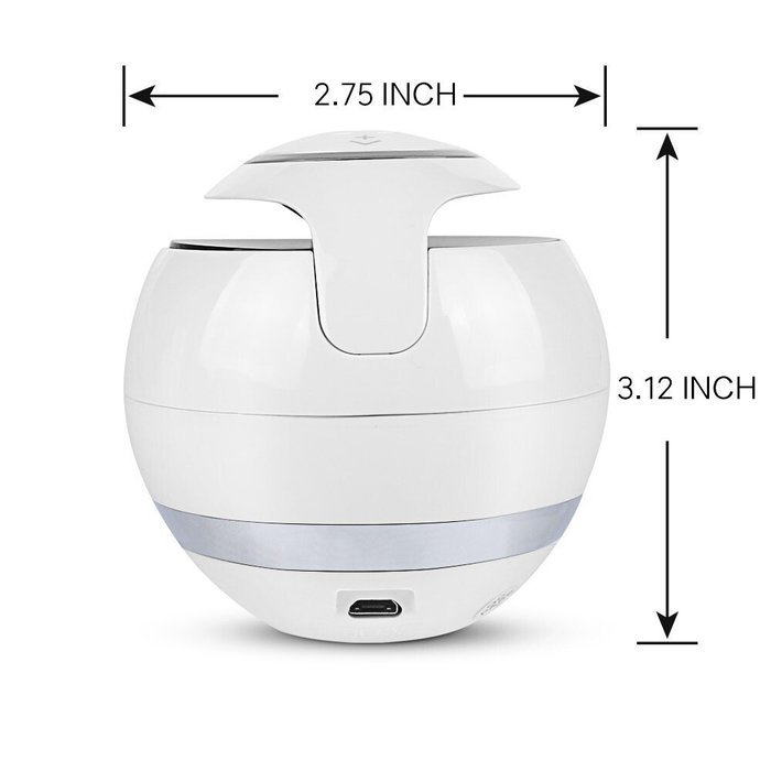 Sunseai Wireless Bluetooth Mini Speakers With Subwoofer Mini Round Hi-Fi Speaker Portable Bluetooth Speakers For...
