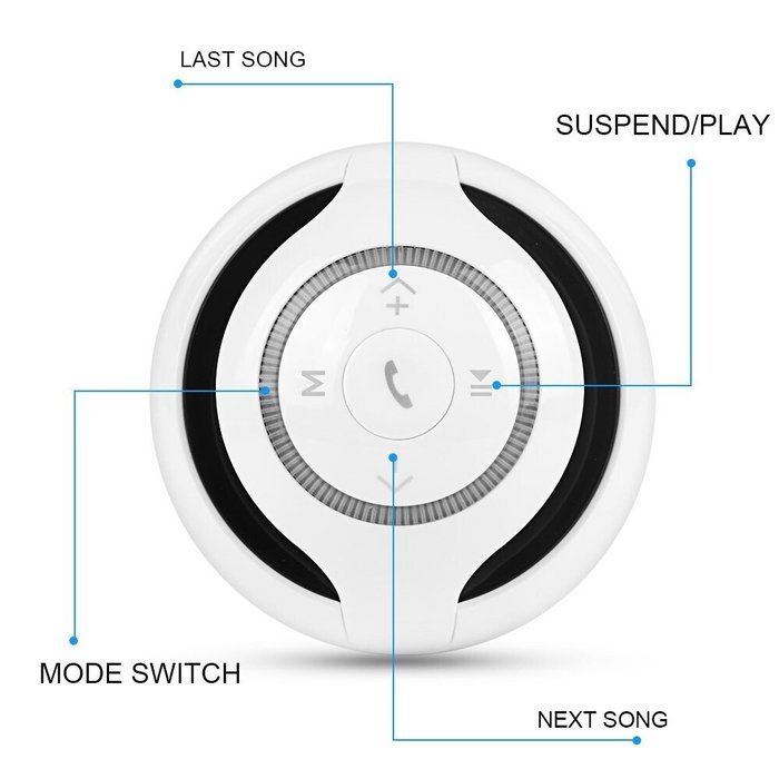 Sunseai Wireless Bluetooth Mini Speakers With Subwoofer Mini Round Hi-Fi Speaker Portable Bluetooth Speakers For... N4