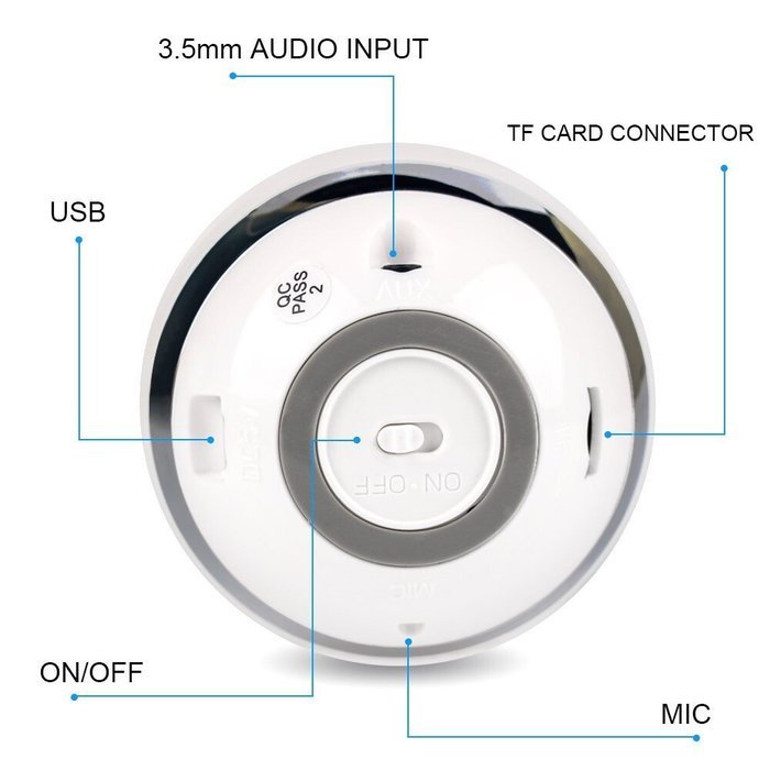 Sunseai Wireless Bluetooth Mini Speakers With Subwoofer Mini Round Hi-Fi Speaker Portable Bluetooth Speakers For... N5