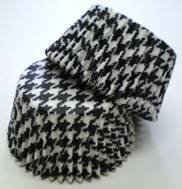Jubilee Sweet Arts Houndstooth Baking Cups, Standard Size, 50 count, Black