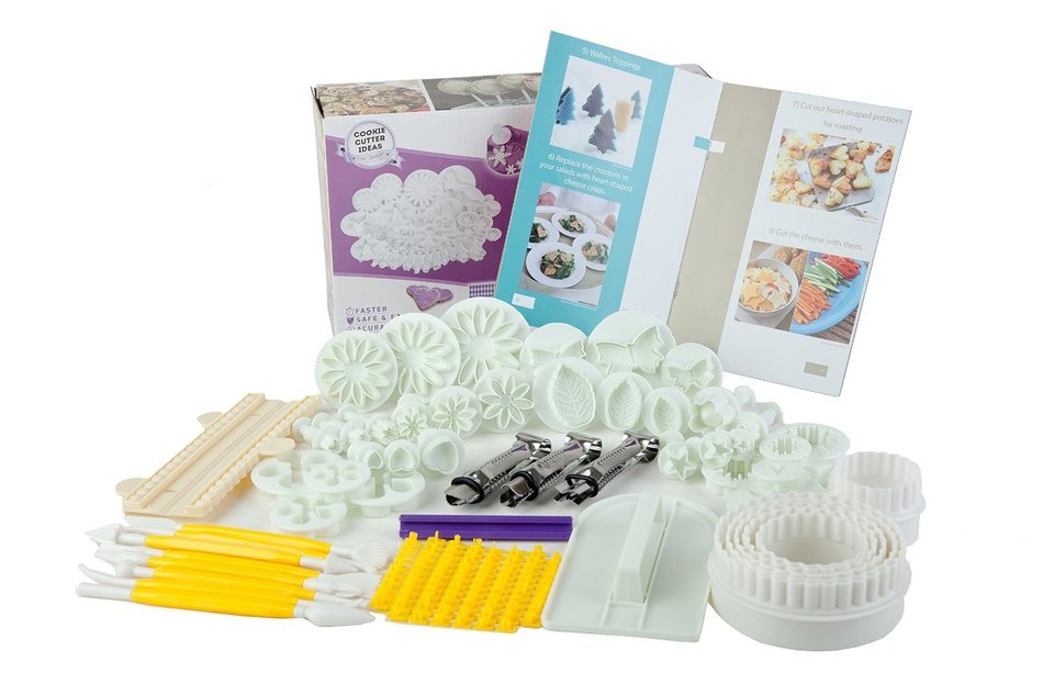 Cooketta - 157 pcs Tart, Pastries, Canap&eacute;s, Icing, Cake, Clay, Fondant, Sugarpaste, Scones, and Cookies Cutter... N3