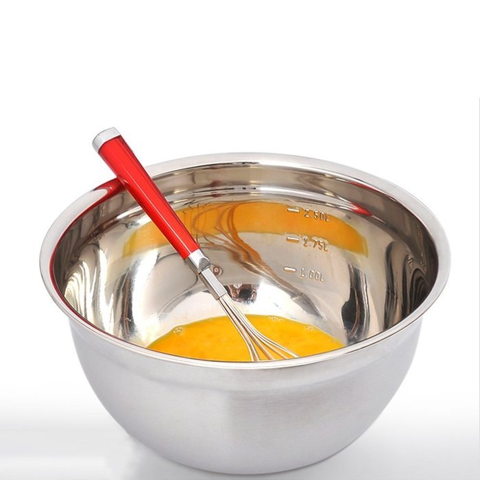 PER-IHOME Prefessional Stainless Steel Mixing Bowls With Measuring line Great For Your Modern Kitchen(Large) N8