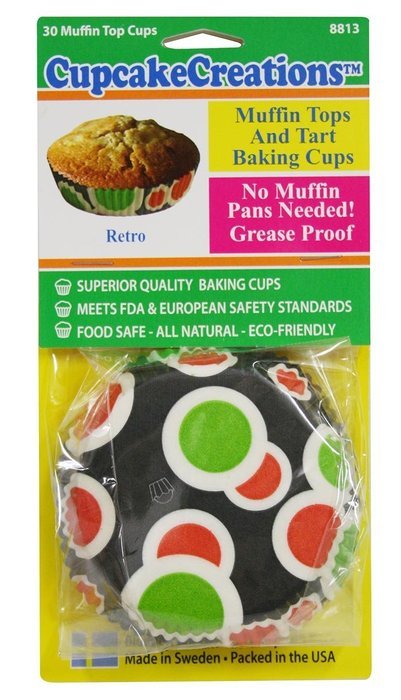 Cupcake Creations Retro Muffin Top & Tart Cups, 30-Count