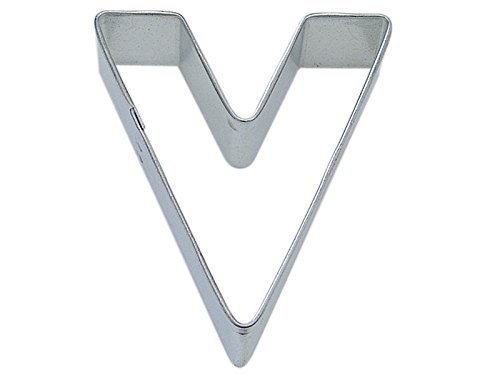R&M Letter V Cookie Cutter in Durable, Economical, Tinplated Steel