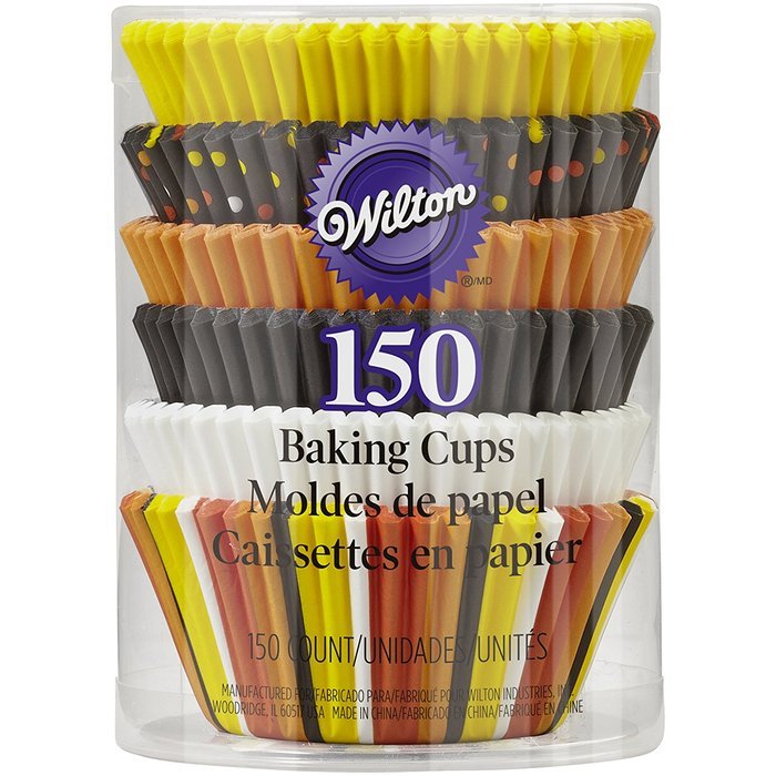 Wilton 415-3211 150 Count Candy Corn Baking Cup Tube, Assorted