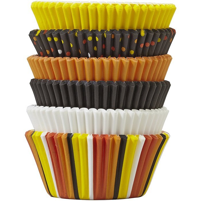 Wilton 415-3211 150 Count Candy Corn Baking Cup Tube, Assorted N2