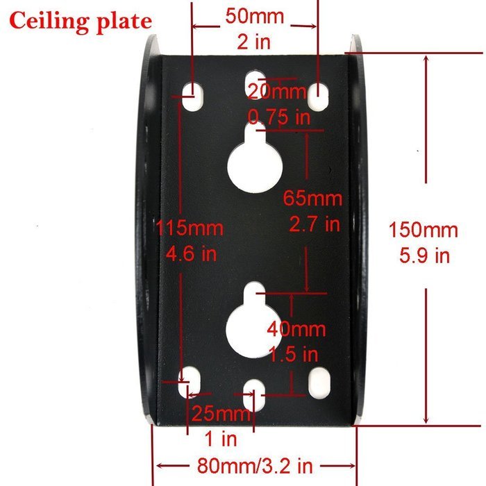 VideoSecu Adjustable Tilting Ceiling mount for most 37"-60" LCD LED Plasma TV Flat Panel Display, some up to 75... N2