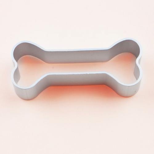 SODIAL(R) 2x Dog Bone Silver Stainless Steel Baking Cookie Cutter Biscuit Cake Making Party Favor N2