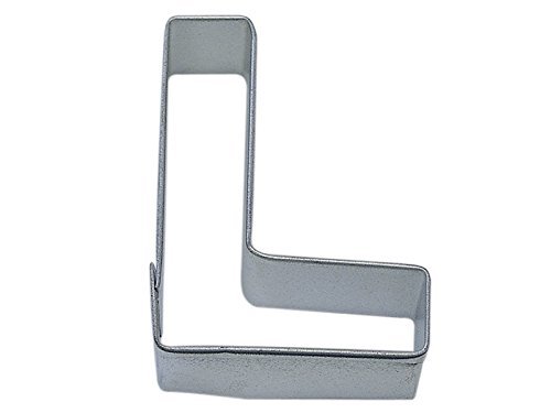 R&M Letter L Cookie Cutter in Durable, Economical, Tinplated Steel