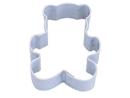 CybrTrayd R&M Teddy Bear Durable Cookie Cutter, Mini, White, Bulk Lot of 12