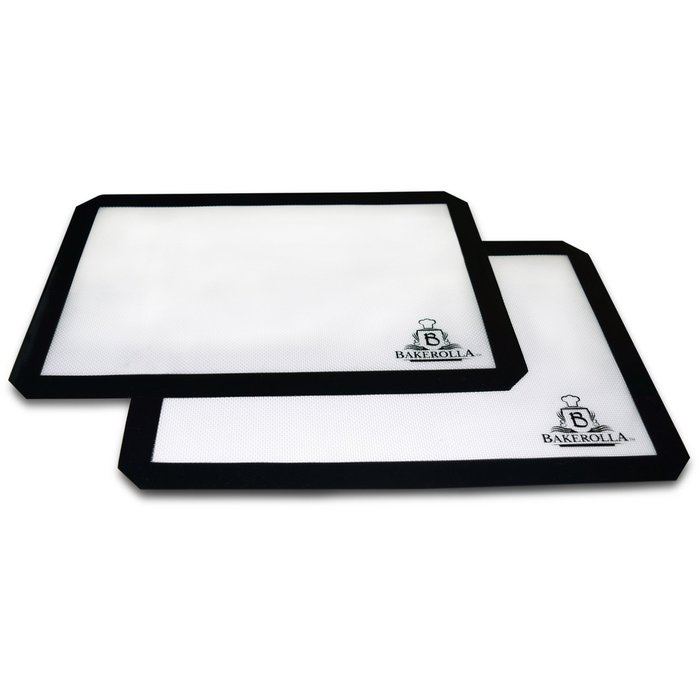 Bakerolla Premium Silicone Baking Mat for Cookies and Pastry - Heat Resistant and Non-stick - 11.5 by 16.5 Inches...