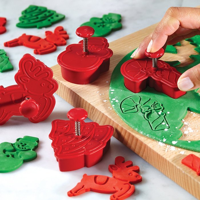 Cake Boss Decorating Tools 4-Piece Princess Fondant Press Set, Red N9