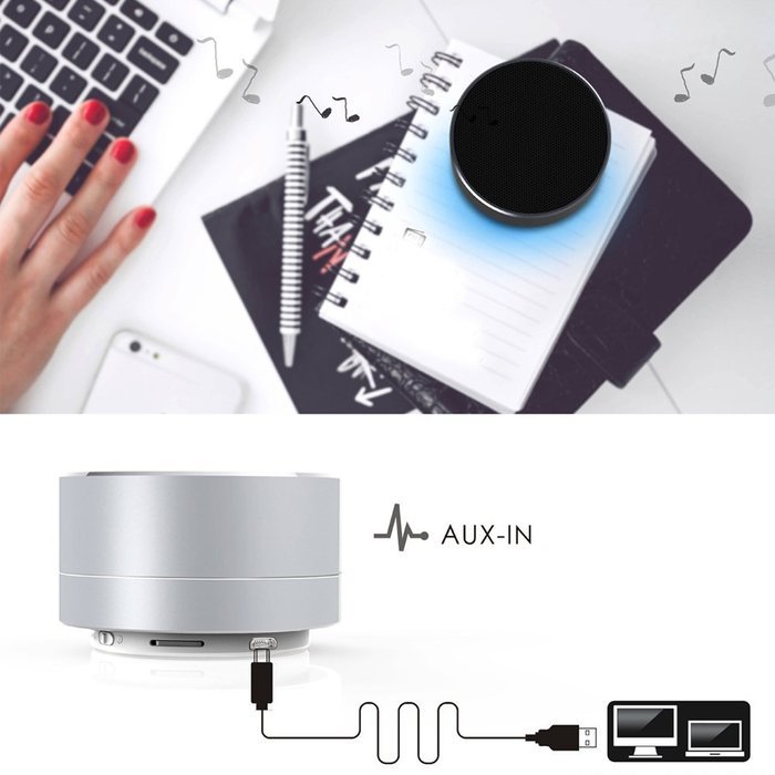 Gadgeter Bluetooth Portable Speaker, MINI Desk Office Wireless Powerful Sound Portable Speaker with Radio function... N6
