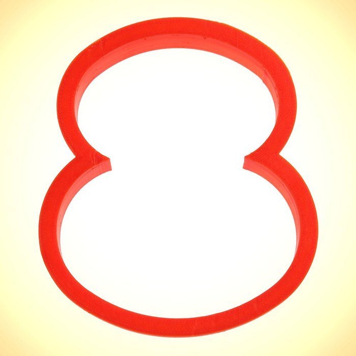 Number Eight Cookie Cutter 4 in