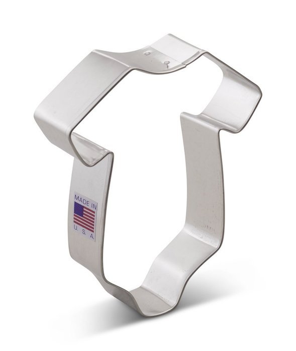 Ann Clark Onesie Cookie Cutter - 4 Inches - Tin Plated Steel