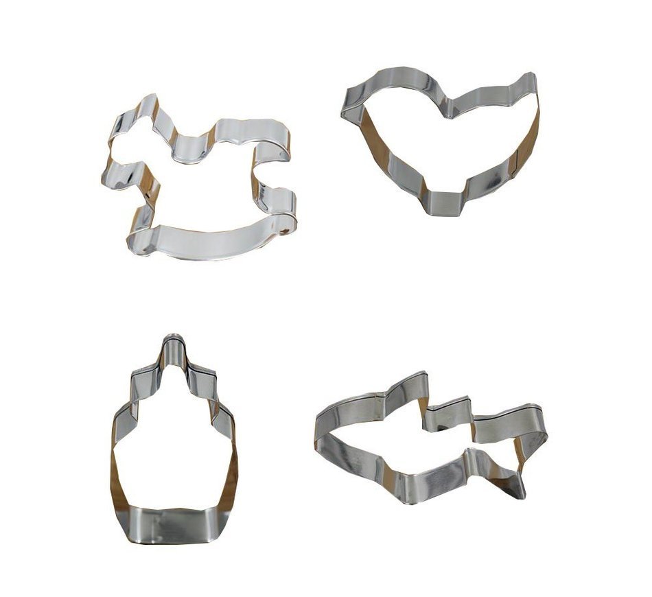 Cartoon Cute Stainless Steel Cookie Mold DIY Cookie Cutters 4pcs