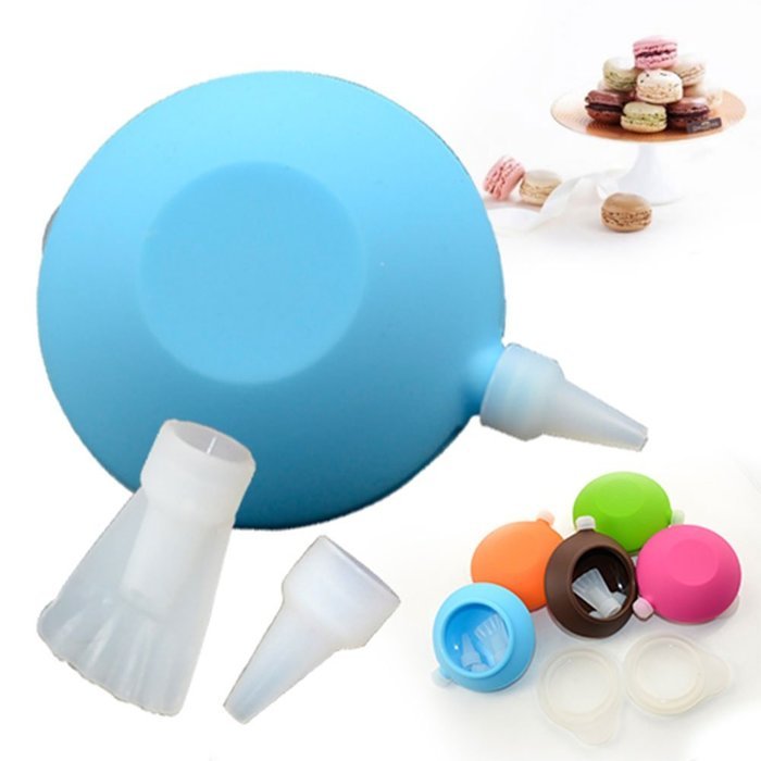 1 X New Silicone Macaron Cake Decomax Decorating Pen +3 Nozzles Set Kit Baking Tool N3