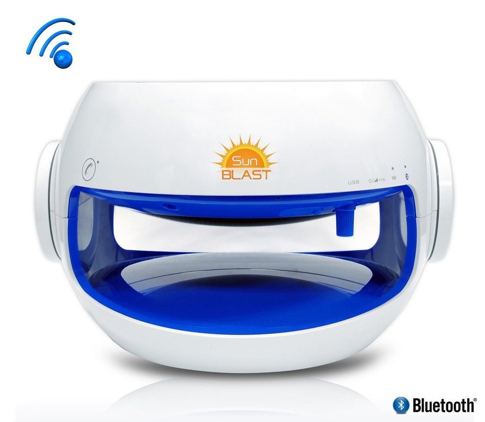 Pyle PBTSN50 Sunblast 2-in-1 Portable Bluetooth Solar Power Wireless Water-Resistant Speaker System with Built-in... N2