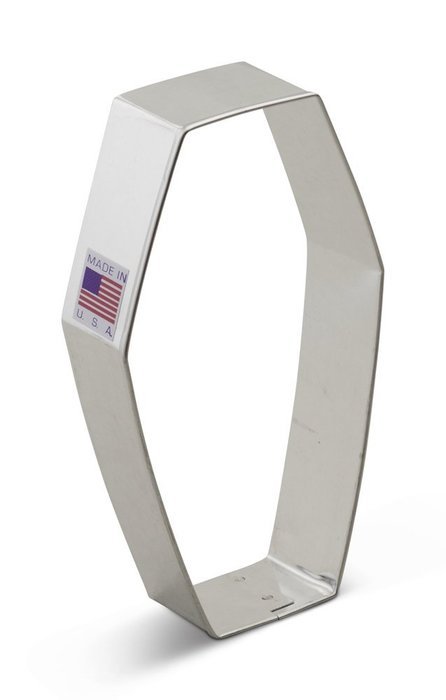 Ann Clark Coffin Cookie Cutter - 4.75 Inches - Tin Plated Steel