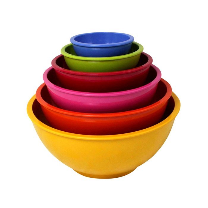 Zak Designs Assorted Yellow Bright, Set of 6 Bowls