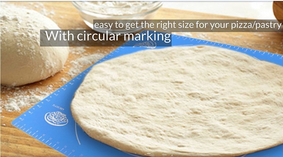 BakingMate | Food Grade Nonstick 19 x 16 Inches Silicone Baking Mat with Measurements | Superb for Rolling Dough... N6