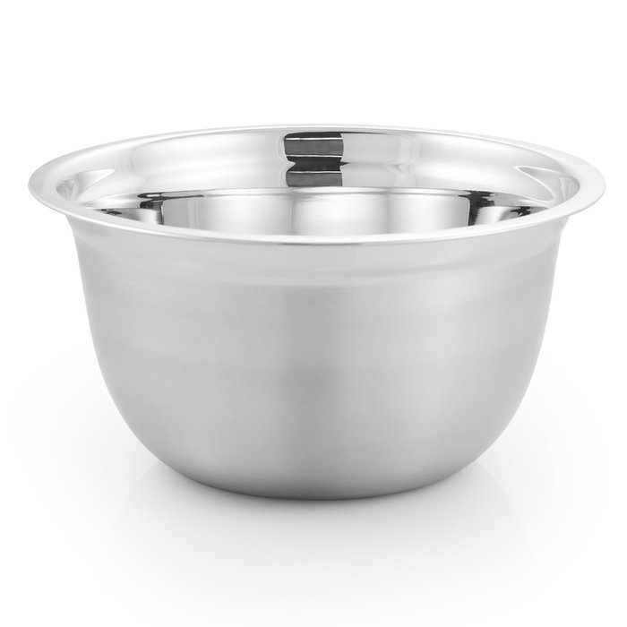 McSunley 719 Medium Brushed Stainless Steel Prep N Cook Euro Style Mixing Bowl, 5 quart, Metallic