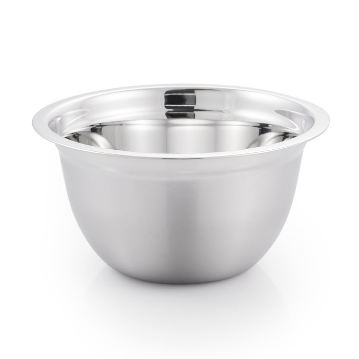 McSunley 719 Medium Brushed Stainless Steel Prep N Cook Euro Style Mixing Bowl, 5 quart, Metallic N6