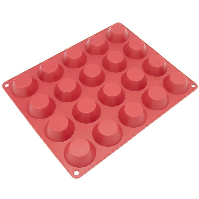Freshware SM-103RD 15-Cavity Petite Silicone Mold for Homemade Tart, Quiche, Pastry, Cake, Pie, Pudding, Jello... N4
