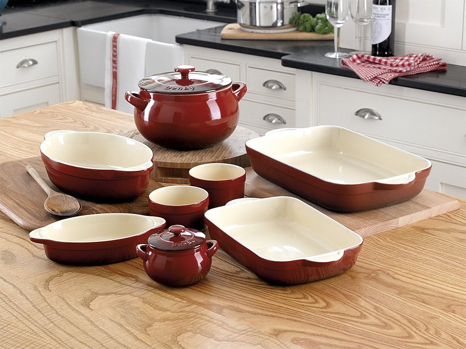 Denby Oven to Table Medium Oblong Casserole, Red N2
