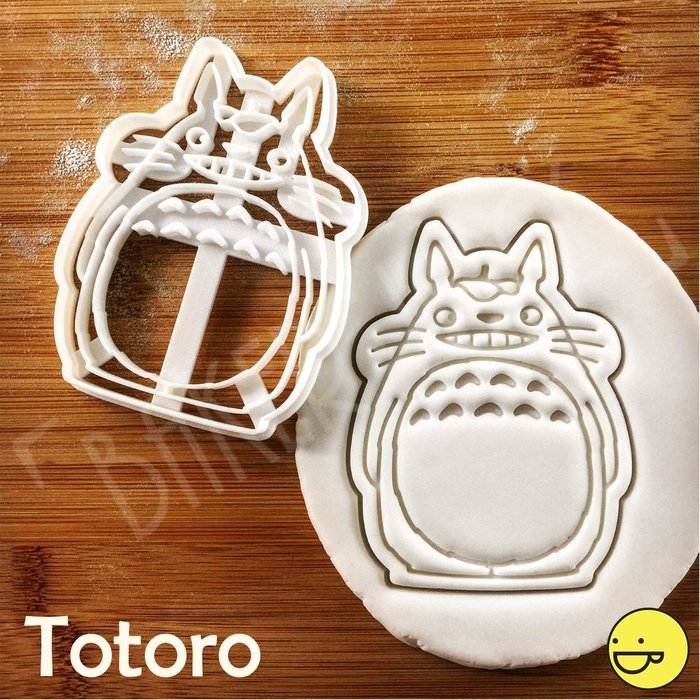 SET of 3 Totoro Inspired Cookie cutters (Totoro, Chu, Chibi): Beautifully detailed classic biscuit cutters! N2