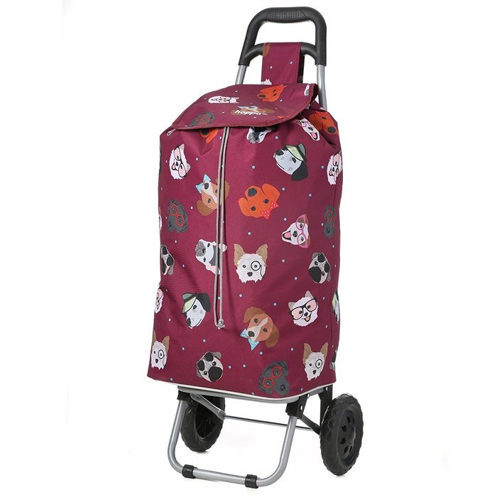 Hoppa 23" Lightweight Wheeled Shopping Trolley, Hard Wearing & Light Weight Polyester Rolling Push Trolley, 47L... N5