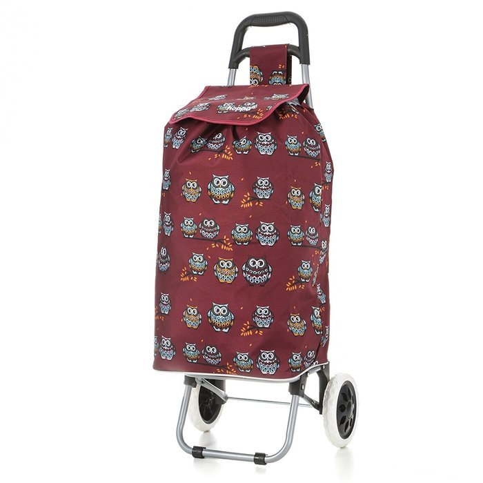 Hoppa 23" Lightweight Wheeled Shopping Trolley, Hard Wearing & Light Weight Polyester Rolling Push Trolley, 47L... N9