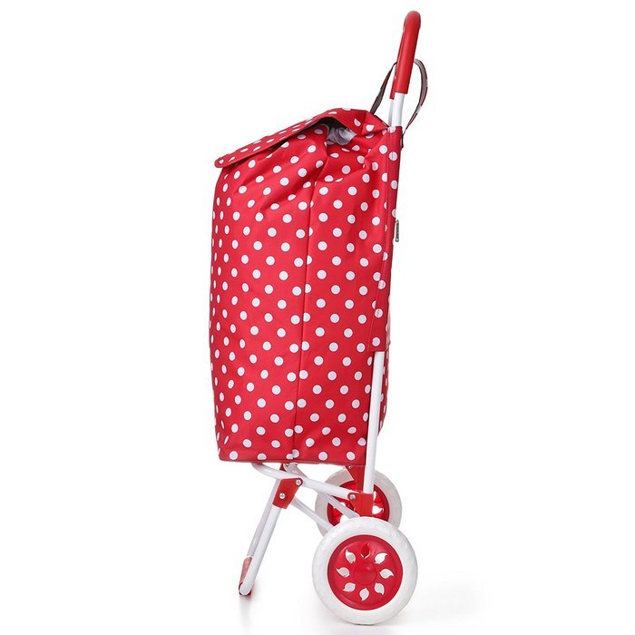 Hoppa 23" Lightweight Wheeled Shopping Trolley, Hard Wearing & Light Weight Polyester Rolling Push Trolley, 47L... N16