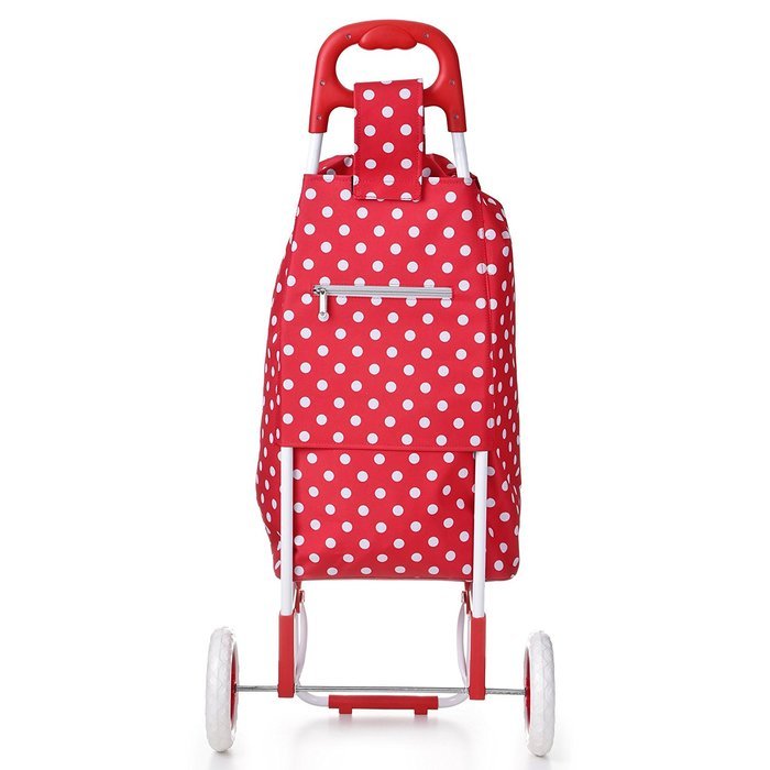 Hoppa 23" Lightweight Wheeled Shopping Trolley, Hard Wearing & Light Weight Polyester Rolling Push Trolley, 47L... N17