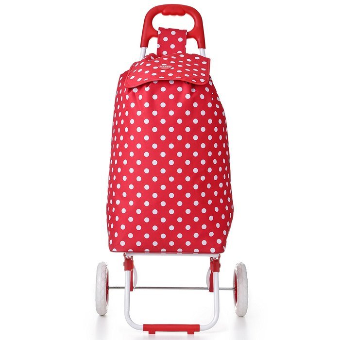 Hoppa 23" Lightweight Wheeled Shopping Trolley, Hard Wearing & Light Weight Polyester Rolling Push Trolley, 47L... N21