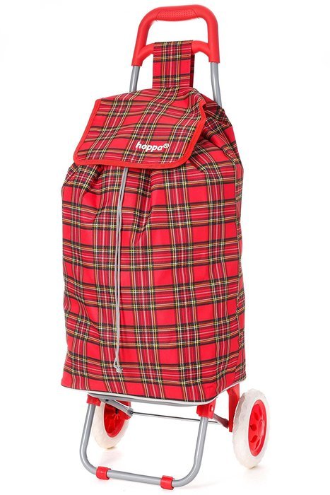 Hoppa 23" Lightweight Wheeled Shopping Trolley, Hard Wearing & Light Weight Polyester Rolling Push Trolley, 47L... N22