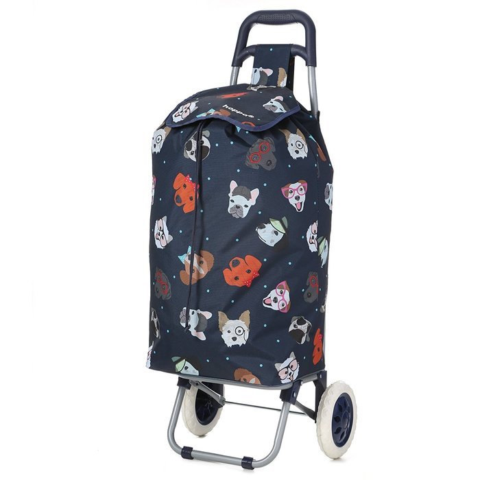 Hoppa 23" Lightweight Wheeled Shopping Trolley, Hard Wearing & Light Weight Polyester Rolling Push Trolley, 47L... N26