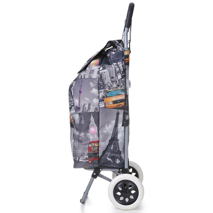 Hoppa 23" Lightweight Wheeled Shopping Trolley, Hard Wearing & Light Weight Polyester Rolling Push Trolley, 47L... N30