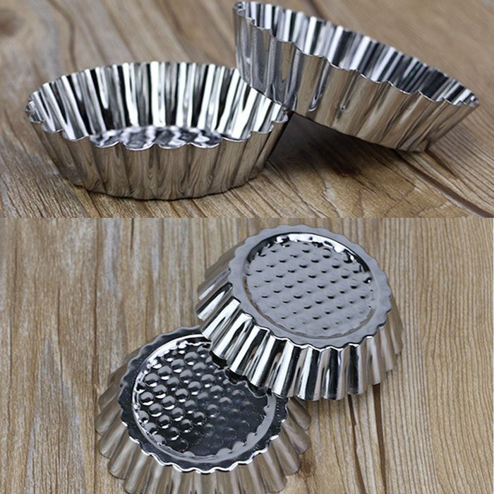 Guestway Muffin Egg Tart Cupcake Cake Cookie Mold Pudding Mould Baking Quality Stainless Steel Reusable Round... N2