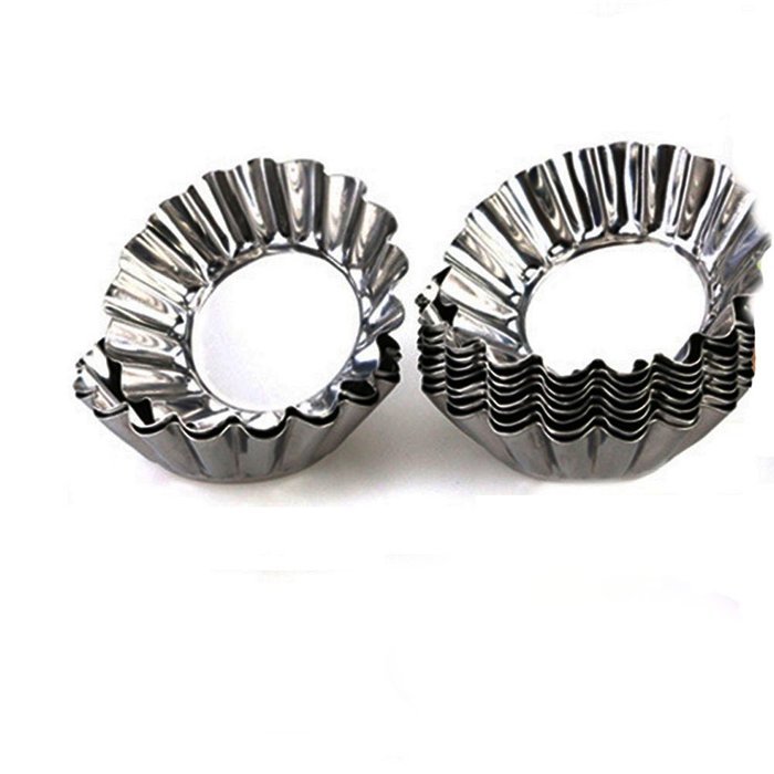 Guestway Muffin Egg Tart Cupcake Cake Cookie Mold Pudding Mould Baking Quality Stainless Steel Reusable Round... N5