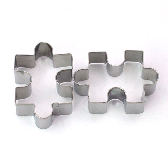 GXHUANG Game Puzzles Cookie Cutter Set, Set of 2 - Stainless Steel (Puzzles)