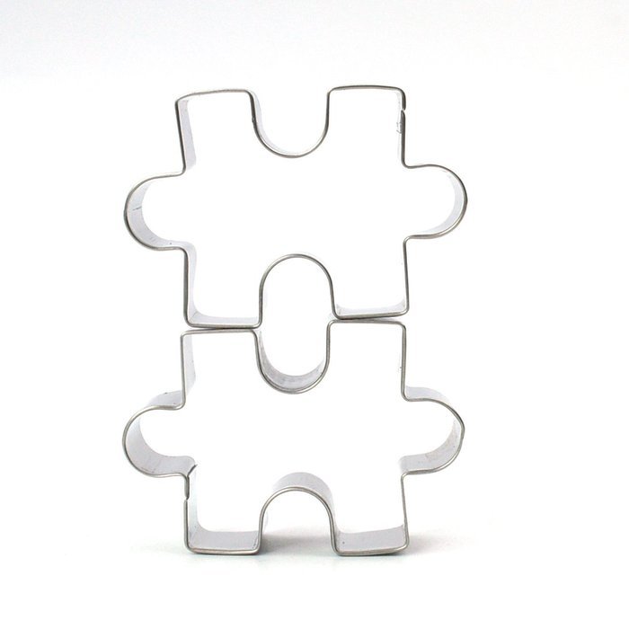 GXHUANG Game Puzzles Cookie Cutter Set, Set of 2 - Stainless Steel (Puzzles) N5
