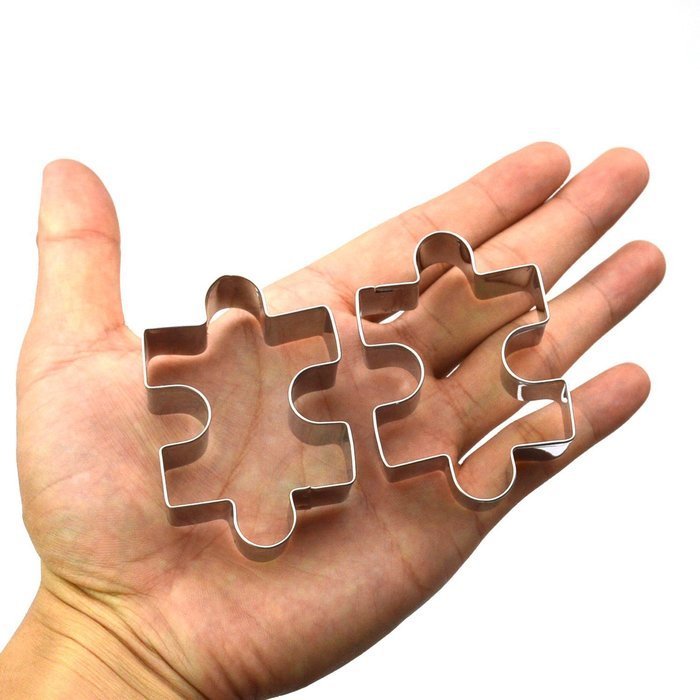 GXHUANG Game Puzzles Cookie Cutter Set, Set of 2 - Stainless Steel (Puzzles) N6