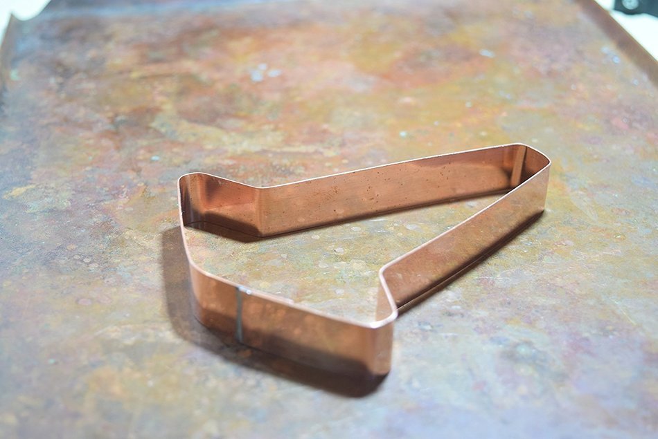 Large Road Safety Traffic Cone Copper Cookie Cutter N3