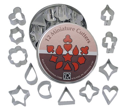 R & M Mini Cookie Cutter Set, Tin
