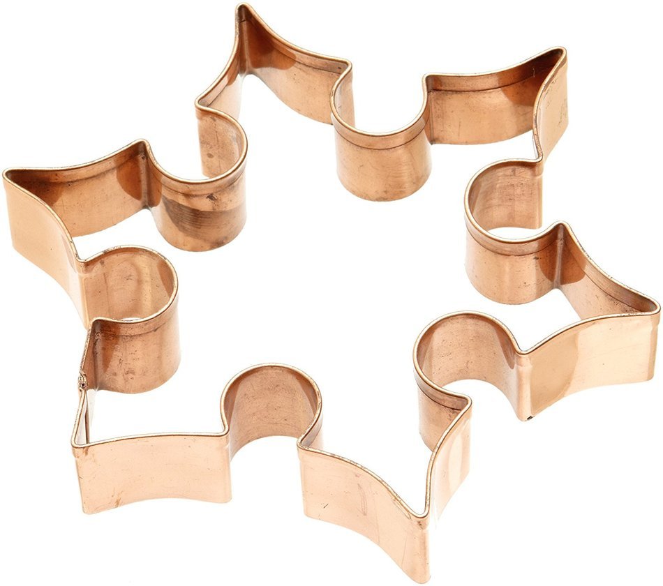 Old River Road Snowflake Art Shape Cookie Cutter, Copper